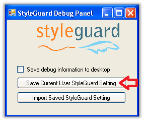 StyleGuard debug panel dialog